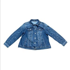 Westport, 1X, pearl studded, jean Jacket.   T2